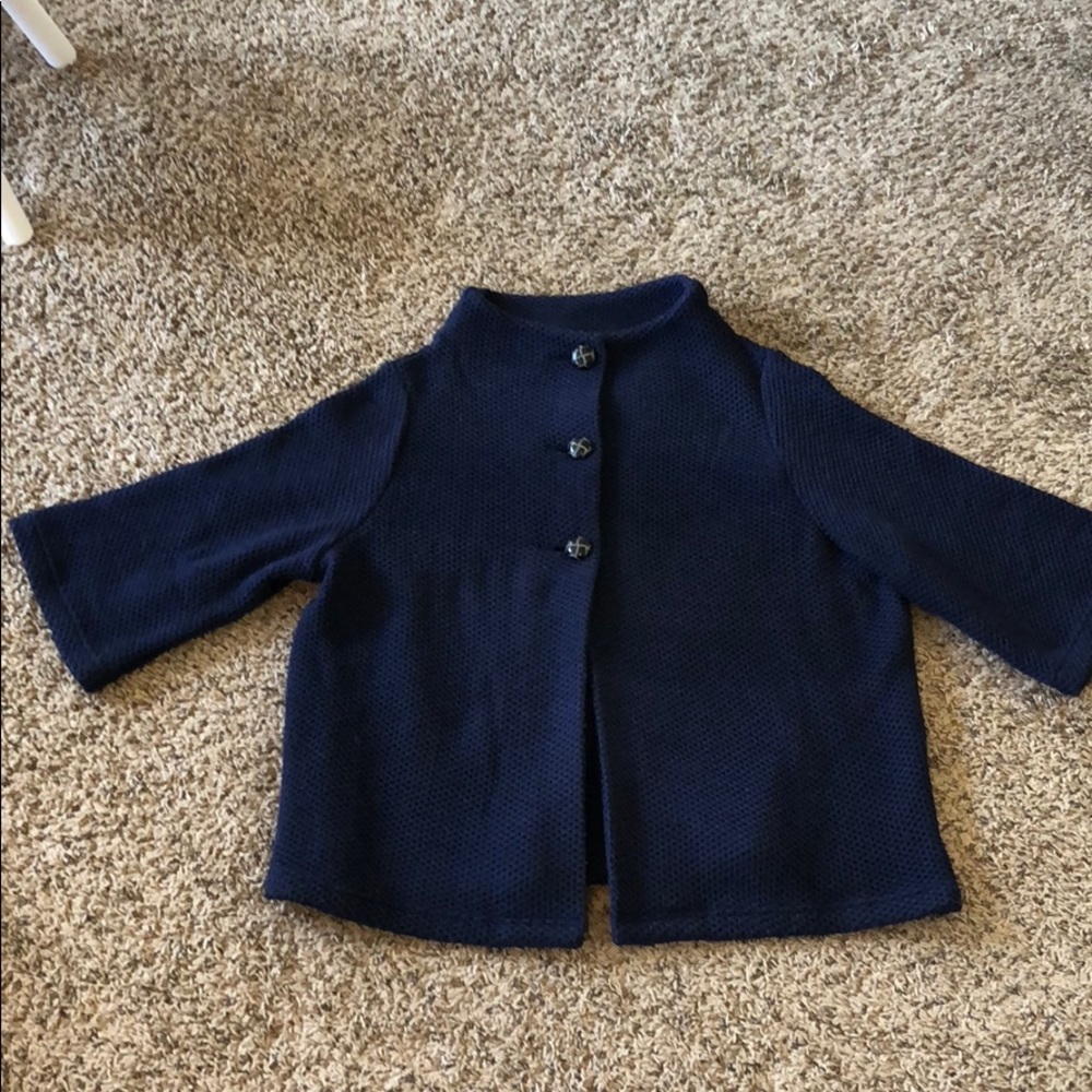 Navy Jacket with Wood buttons 2X